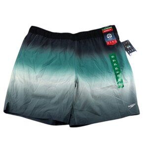 Speedo Shorts Black & Green Swim Shorts Size XL